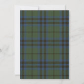 Marshall Tartan Wedding Invitation Kaart (Achterkant)