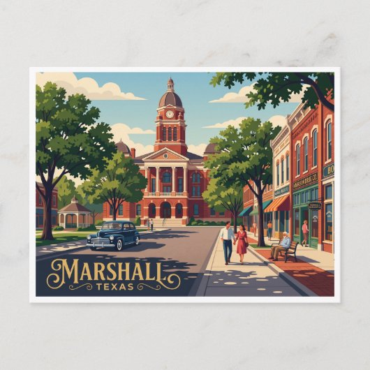 Marshall Texas Briefkaart (Voorkant)