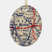 Marshall TX 1945 Map Keramisch Ornament (Rechts)
