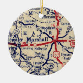 Marshall TX 1945 Map Keramisch Ornament (Voorkant)