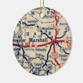 Marshall TX 1945 Map Keramisch Ornament (Links)