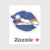 Marshalleilanden Marshallese Lipstick Liefde Vlag Sticker (Vel)