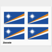Marshalleilanden/Marshallese Vlag Rechthoekige Sticker (Vel)