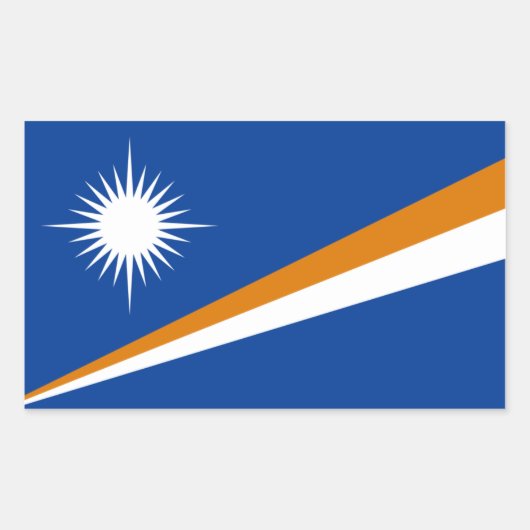 Marshalleilanden/Marshallese Vlag Rechthoekige Sticker (Voorkant)