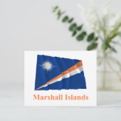 Marshalleilanden met vlag briefkaart (Staand voorkant)