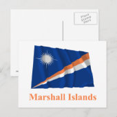 Marshalleilanden met vlag briefkaart (Voorkant / Achterkant)
