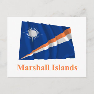 Marshalleilanden met vlag briefkaart
