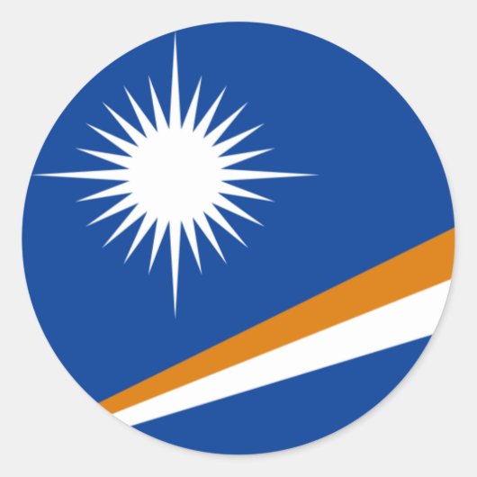 Marshalleilanden Ronde Sticker (Voorkant)