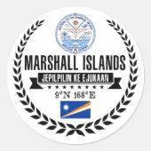 Marshalleilanden Ronde Sticker (Voorkant)