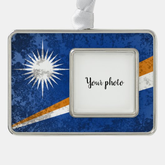 Marshalleilanden Verzilverd Omlijst Ornament (Voorkant)