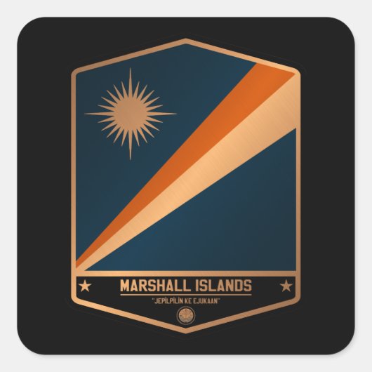 Marshalleilanden Vierkante Sticker (Voorkant)