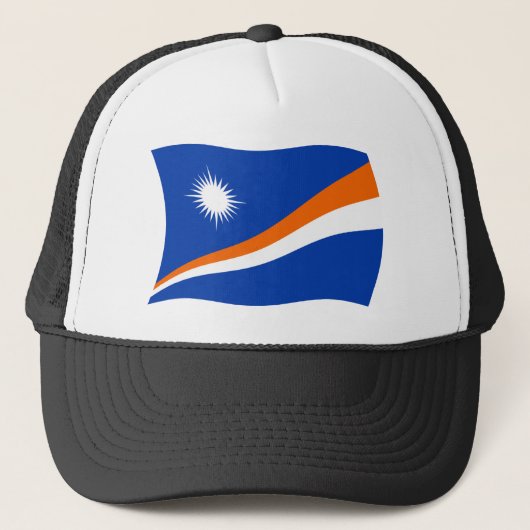 Marshalleilanden Vlag Hoed Trucker Pet (Voorkant)