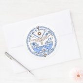 Marshallese Seal, de Marshalleilanden Ronde Sticker (Envelop)
