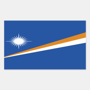Marshallese Vlag, Vlag van de Marshalleilanden Rechthoekige Sticker