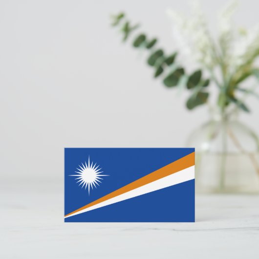 Marshallese Vlag, Vlag van de Marshalleilanden Visitekaartje (Staand voorkant)