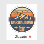 Marshalltown Iowa Sticker (Vel)