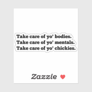 Marshawn Lynch Quote, Zorg voor je lichaam, Neem Sticker