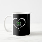 Marshfield Rams Logo Half Heart Slogan HS Koffiemok (Links)