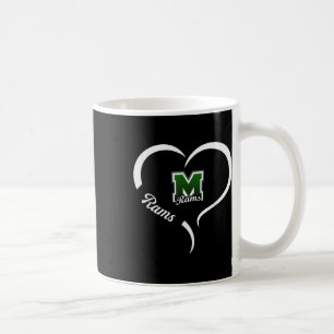 Marshfield Rams Logo Half Heart Slogan HS Koffiemok