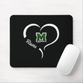 Marshfield Rams Logo Half Heart Slogan HS Muismat (Met muis)