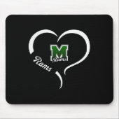 Marshfield Rams Logo Half Heart Slogan HS Muismat (Voorkant)