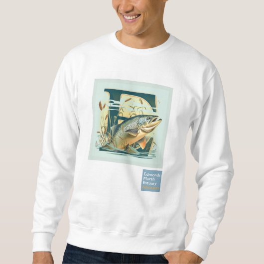 Marshian Mannen Salmon Sweat Shirt (Voorkant)