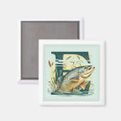 Marshian Square zalmmagneet Magneet (Voorkant / Achterkant)