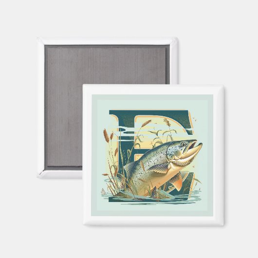 Marshian Square zalmmagneet Magneet (Voorkant / Achterkant)