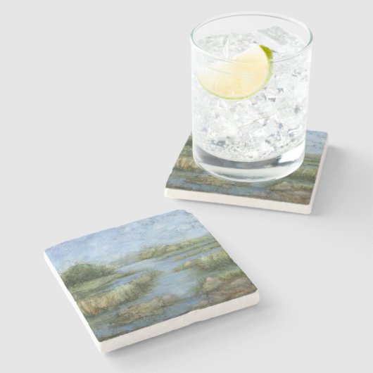 Marshland I Stenen Onderzetter (Zijkant)