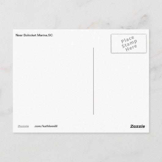 Marshland Sunset Briefkaart (Achterkant)