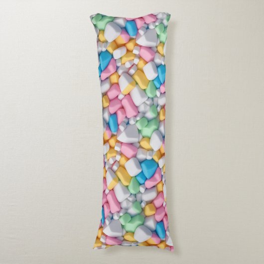 Marshmallow abstract lichaamskussen (Voorkant Verticaal)