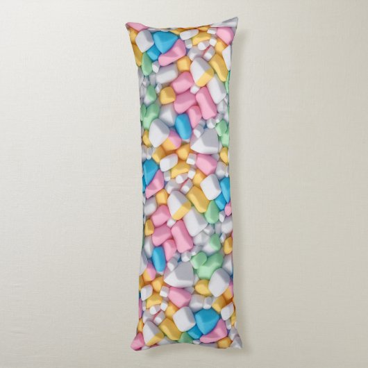 Marshmallow abstract lichaamskussen (Achterkant (Verticaal))