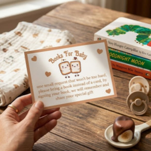 Marshmallow Baby Shower Boeken Voor Baby Informatiekaartje