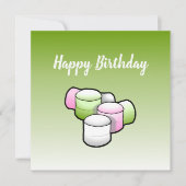Marshmallow Birthday Kaart (Voorkant)