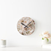 Marshmallow Bloem Pastel Patroon Ronde Klok (Huis)