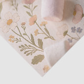 Marshmallow Bloem Pastel Patroon Tissuepapier (Detail)