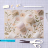 Marshmallow Bloem Pastel Patroon Tissuepapier (Craft)