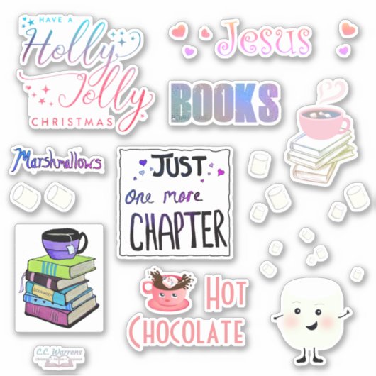 Marshmallow book Stickers 8x8 (Voorkant)