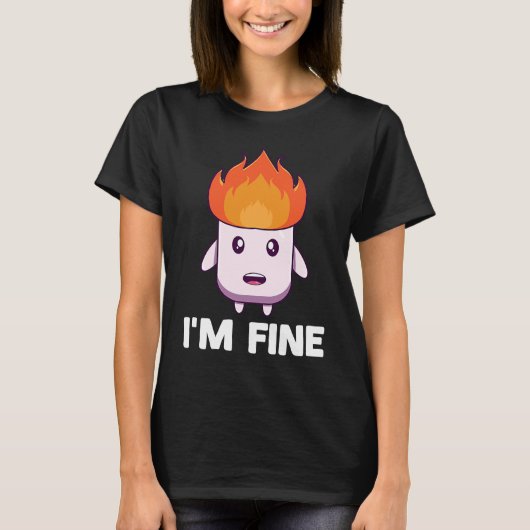 Marshmallow Campfire Roasting Chocolate Smore Camp T-shirt (Voorkant)