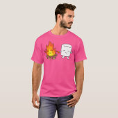 Marshmallow Camping Kampvuur Schattigee Marshmallo T-shirt (Voorkant volledig)