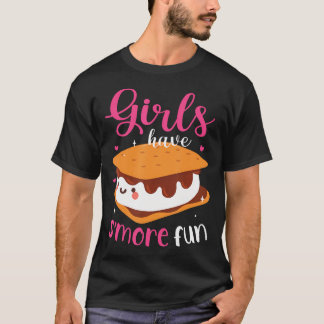 Marshmallow Camping Kampvuur Vrouwen Meisjes Hebbe T-shirt