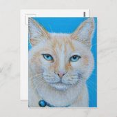 Marshmallow Cat Painting Briefkaart (Voorkant / Achterkant)