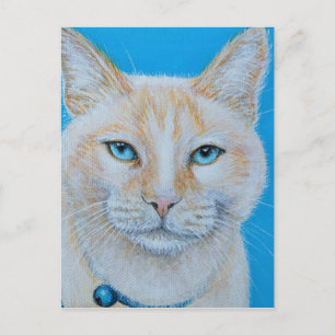Marshmallow Cat Painting Briefkaart
