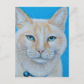 Marshmallow Cat Painting Briefkaart (Voorkant)