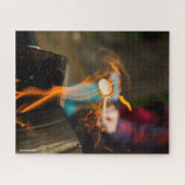 Marshmallow die het vuur overspoelt, legpuzzel (Horizontaal)