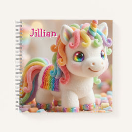 Marshmallow Eenhoorn en Pastelkleurige Snoepdroom Notitieboek