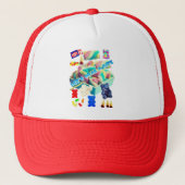 marshmallow en gummbeerontwerp trucker pet (Voorkant)