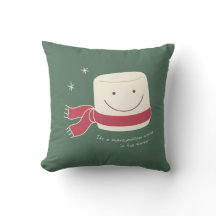 Marshmallow en Hot Chocolate Holiday Pillow