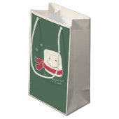 Marshmallow en Hot Chocolate met kerstcadeaus Klein Cadeauzakje (Achterkant Gekanteld)