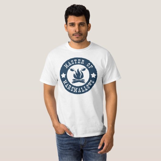 Marshmallow en kampvuur t-shirt (Voorkant volledig)